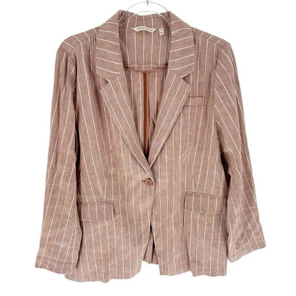 ✨HP✨Soft Surroundings Sunswept Stripe Sz Medium Blazer✨ - Picture 3 of 9